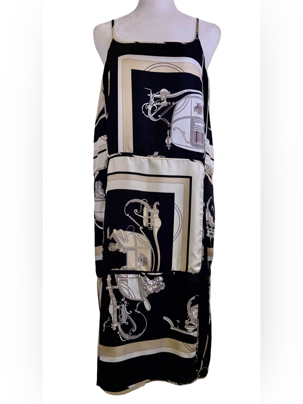 HERMES SILK”EX-LIBRIS” PRINT DRESS - Picture 4 of 11